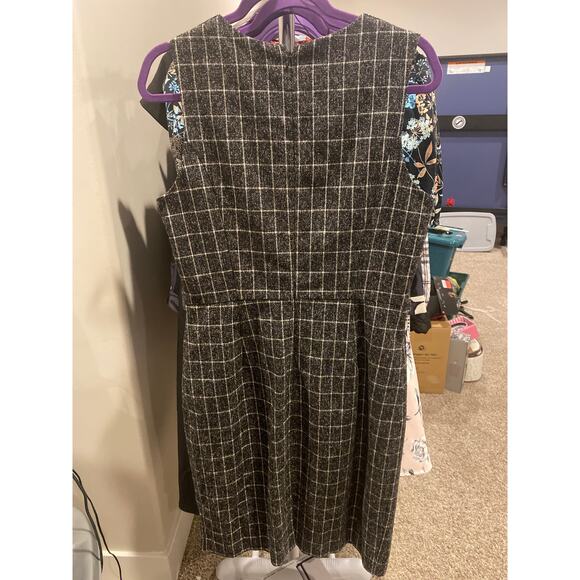 Banana Republic Black White Windowpane Sheath Dress - Excellent Condition - Picture 3 of 3